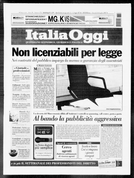 Italia oggi : quotidiano di economia finanza e politica